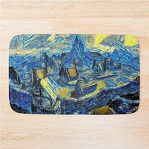 Whiterun Skyrim Starry Night Bath Mat