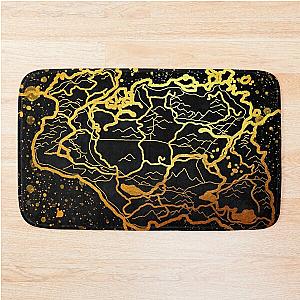 Map of Skyrim - Gold Ver. - Fantasy Elder RPG Scrolls Gamer Gaming Bath Mat