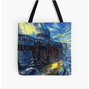 Fort Dawnguard Skyrim Starry Night All Over Print Tote Bag