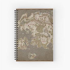 Elder Scrolls The World of Tamriel during the the 4th Era - Giclee Map Spiral Notebook