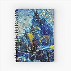 Dragonsreach Skyrim Starry Night Spiral Notebook