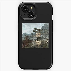 10 point crossing Sign Post  -  Skyrim iPhone Tough Case