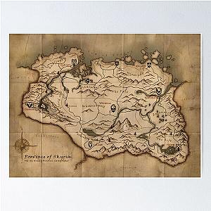 The Map of Skyrim Poster