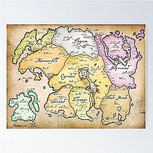 Elder scrolls map Poster