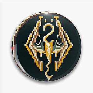 Skyrim Golden Game Logo Pin