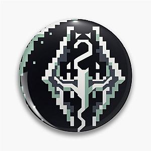 Skyrim Pixel Art Logo Pin