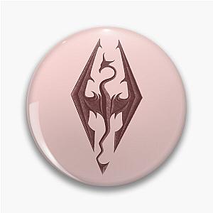 Red Skyrim Logo Pin