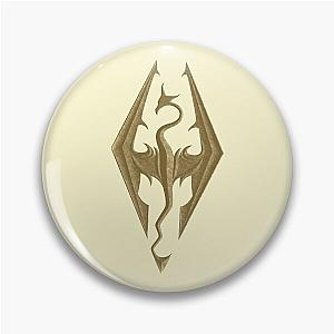 Sun Yellow Skyrim Logo Pin