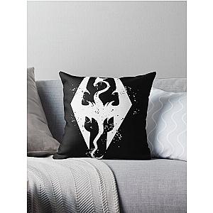 logo of skyrim  Perfect Gift Active  Throw Pillow