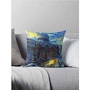 Fort Dawnguard Skyrim Starry Night Throw Pillow