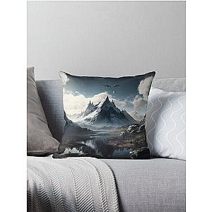 Landscape from Skyrim Throw Pillow