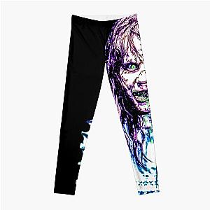 the exorcist print horror Leggings