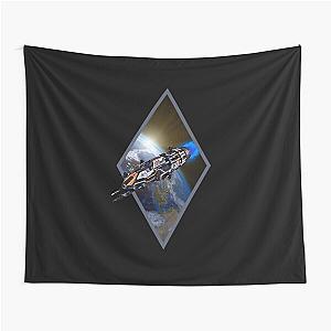 Rocinante - Flying from Earth - Sci-Fi Tapestry