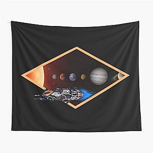 Rocinante Solar System Black Sci-Fi Tapestry