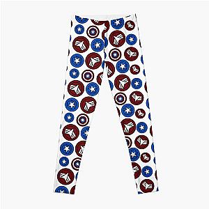 Falcon winter soldier cap pattern Leggings