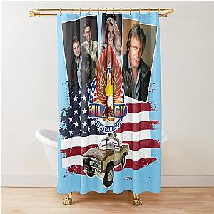 The Fall Guy, a Colt for all cases Shower Curtain