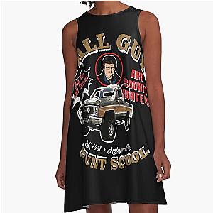 Fall Guy Stunt School and Bounty Hunters Dks A-Line Dress