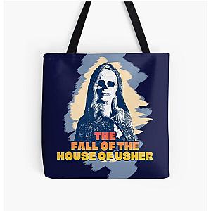 The Fall of the House of Usher Carla Gugino skull mask tote bag