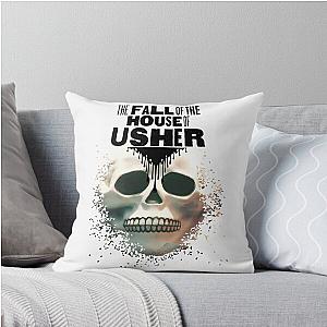 The Fall of the House of Usher Skull Mask Throw Pillow