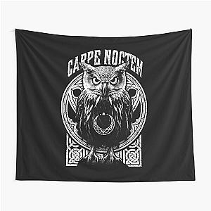 Carpe Noctem Seize The Night Owl Gothic Latin Quote Tapestry