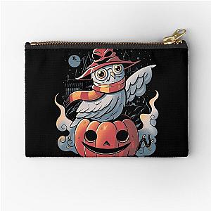 Spooky Magic Owl Pumpkin Halloween Zipper Pouch