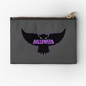 Halloween Owl Zipper Pouch - Black and Purple