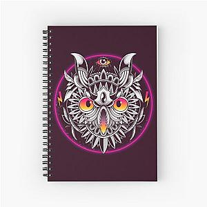 Retrowave Owl Spiral Notebook