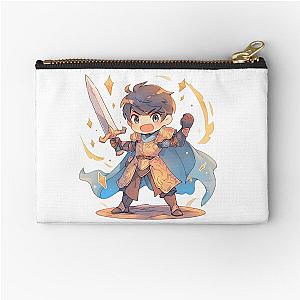 Paladin Boy Chibi with Sword Zipper Pouch