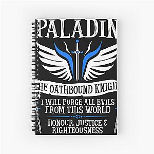 Paladin The Oathbound Knight- Dungeons  Dragons (White) Spiral Notebook