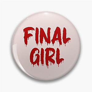 RED ON PINK FINAL GIRL BLOOD DRIP Pin