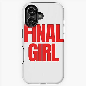 Final Girl Large Text Ironic Horror Design in white iPhone Tough Case