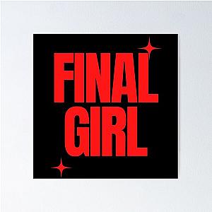 Final Girl Large Text Ironic Horror Design in black Poster