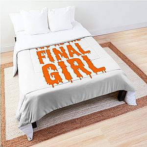 Womens Run Like You're The Final Girl Funny Halloween Horror Movie Comforter