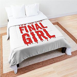 Womens Run Like You're The Final Girl Funny Halloween Horror Movie Comforter