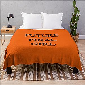 Future Final Girl (orange) Throw Blanket