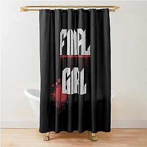 Final Girl Blood Splatter Horror Slasher Movie Shower Curtain