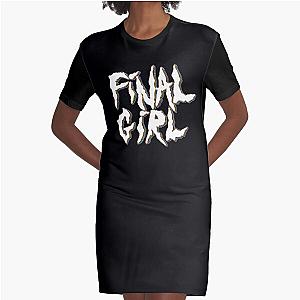 Final Girl in white Graphic T-Shirt Dress