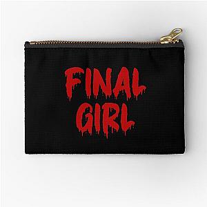 RED ON BLACK FINAL GIRL BLOOD DRIP Zipper Pouch