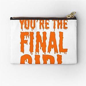 Womens Run Like You're The Final Girl Funny Halloween Horror Movie Zipper Pouch