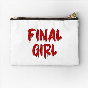 RED ON WHITE FINAL GIRL BLOOD DRIP Zipper Pouch