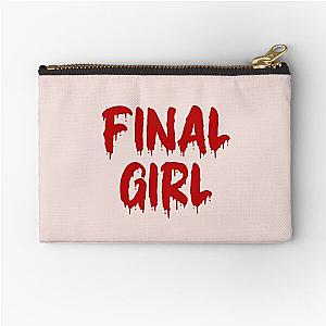 RED ON PINK FINAL GIRL BLOOD DRIP Zipper Pouch