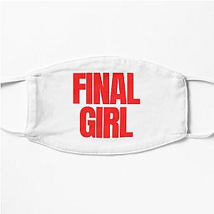 Final Girl Large Text Ironic Horror Design in white Flat Mask