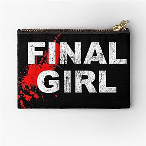 Final Girl Horror Slasher Film Phrase Halloween Distressed Zipper Pouch