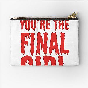 Womens Run Like You're The Final Girl Funny Halloween Horror Movie Zipper Pouch