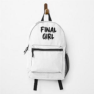 BLACK ON WHITE FINAL GIRL BLOOD DRIP Backpack