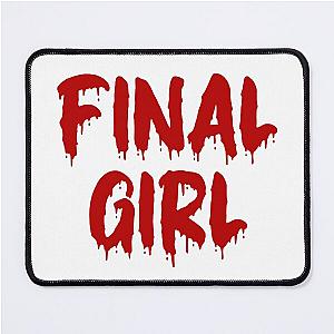 RED ON WHITE FINAL GIRL BLOOD DRIP Mouse Pad