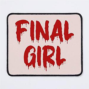 RED ON PINK FINAL GIRL BLOOD DRIP Mouse Pad