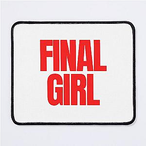 Final Girl Large Text Ironic Horror Design in white Mouse Pad