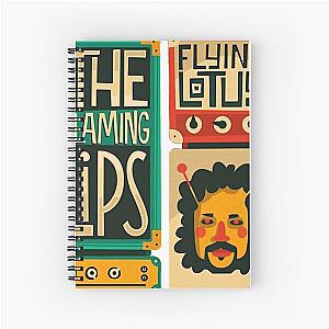 The Flaming Lips A Psychedelic Rock Band And Pop Art Of Lips Techno Spiral Notebook