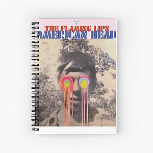 The Flaming Lips A Psychedelic Rock Band And Pop  Warroe American Head Techno Spiral Notebook